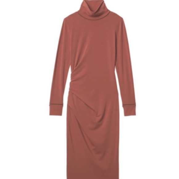 ATHLETA Industry Turtleneck dress Havana brown - Picture 1 of 9